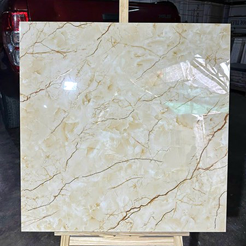 Đá đồng chất khắc kim Trung Quốc 80x80 vàng nhũ bạc