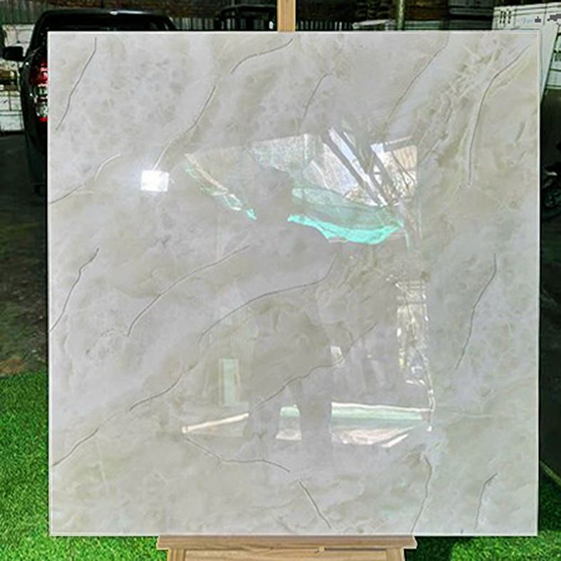 Đá đồng chất Trung Quốc 100x100 xám kem nhũ bạc