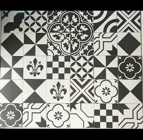 Gạch bông giả cổ 20x20 nhiều hình khối