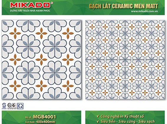 Gạch bông men 40x40 MGB4001