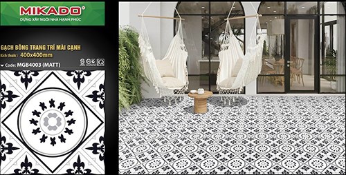 Gạch bông men giả cổ 40x40 MGB4003