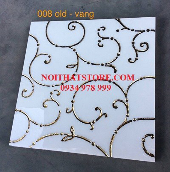 Gạch khắc kim 30x30 008 cũ