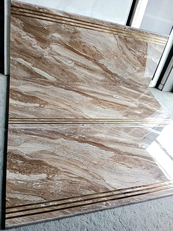 Gạch lát cầu thang 47x120 siêu đẹp nâu vân đá