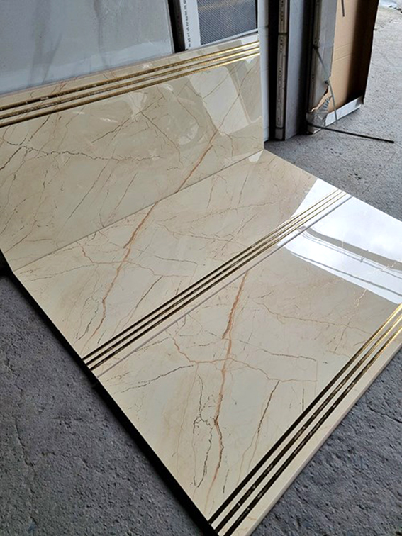 Gạch lát cầu thang 47x120 siêu đẹp vàng vân đá