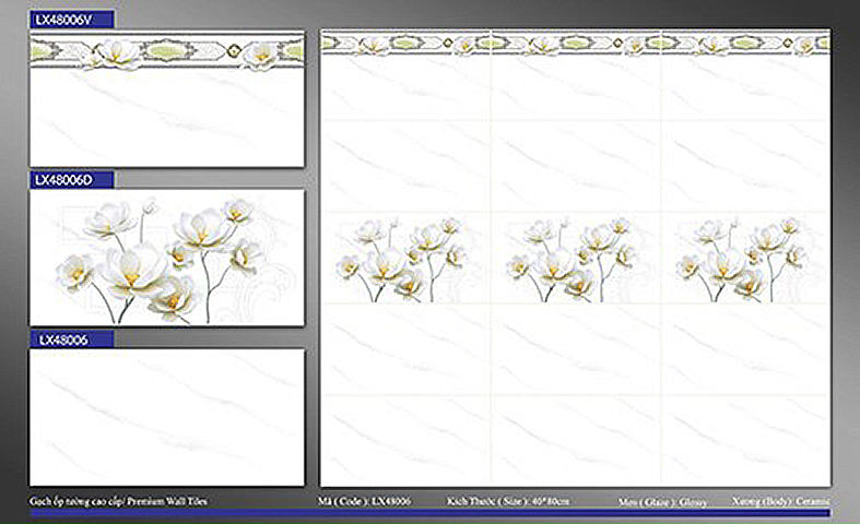 Đá ốp tường Phương Nam 40x80 LX48006