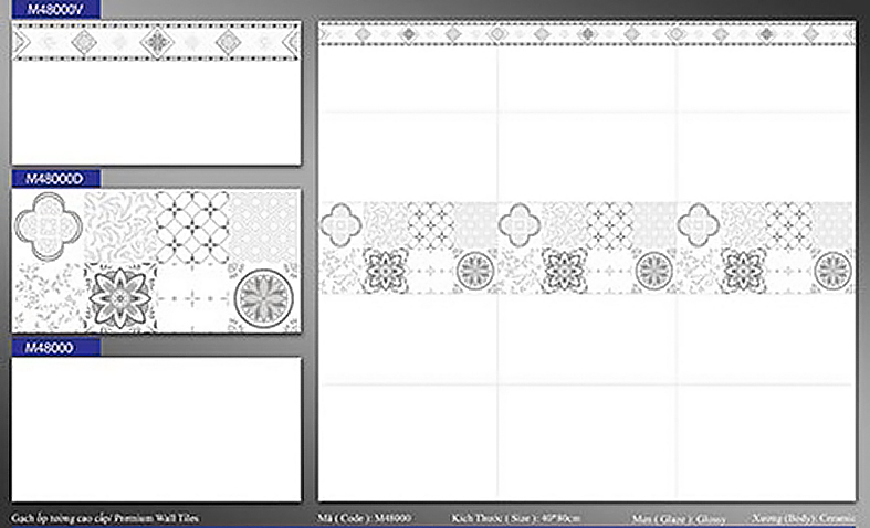 Đá ốp tường Phương Nam 40x80 M48000