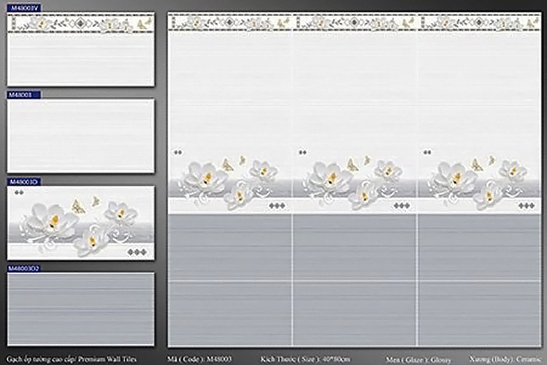 Đá ốp tường Phương Nam 40x80 M48003