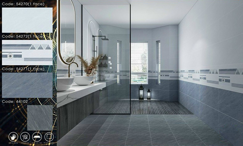Gạch ốp tường Takao 40x80 54270-71-72 đá mờ