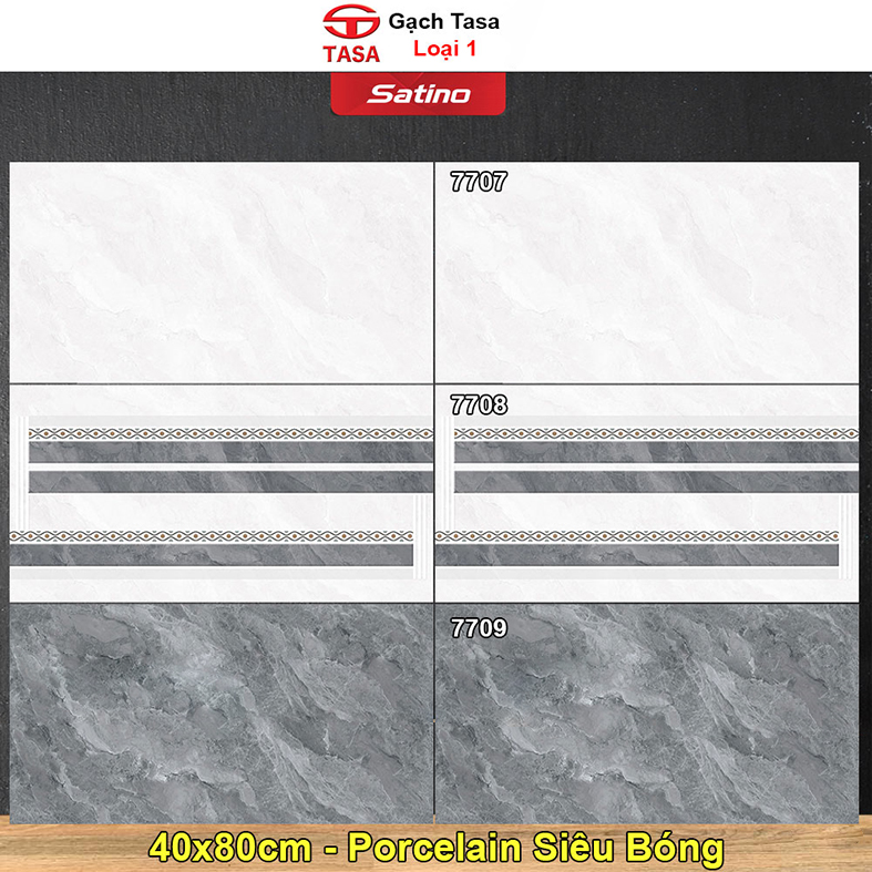 Gạch ốp tường Tasa 40x80 7707-7708-7709