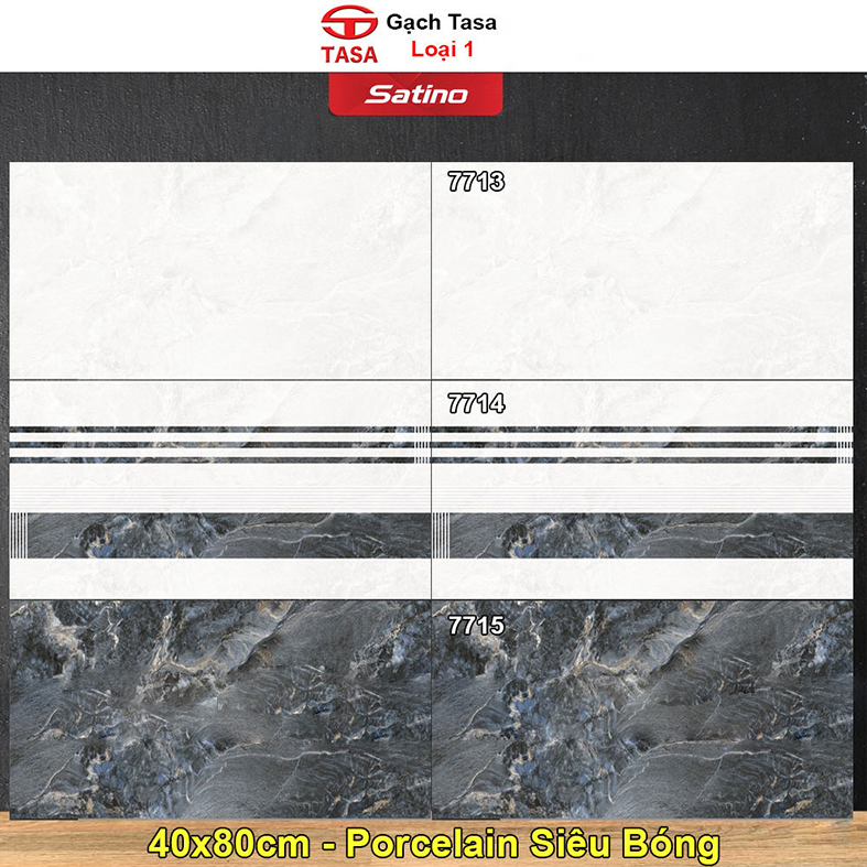 Gạch ốp tường Tasa 40x80 7713-7714-7715