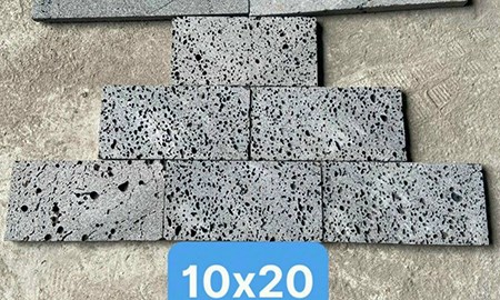  Gạch ốp tường trang trí Đá ong xám dày 1,2cm 10x20 