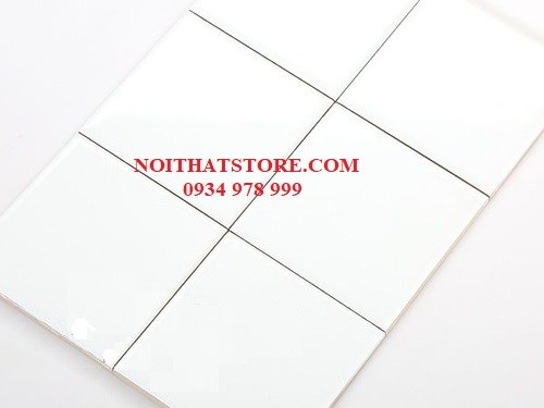Gạch thẻ vuông trắng bóng phẳng 15x15
