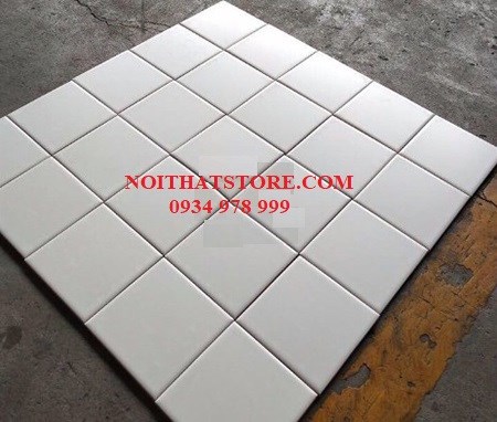 Gạch thẻ vuông trắng mờ phẳng 10x10