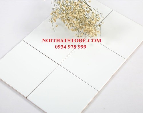 Gạch thẻ vuông trắng mờ phẳng 20x20