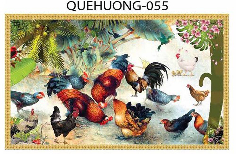 Gạch tranh 3D phong cảnh quê hương 055