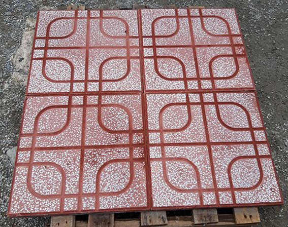 Gạch vỉa hè 40x40 QP2 màu đỏ 