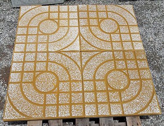 Gạch vỉa hè  màu vàng mắt nai 40x40 QP1