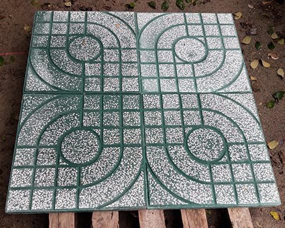 Gạch vỉa hè  màu xanh 40x40 QP1