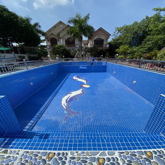 Gạch mosaic ốp hồ bơi 48055